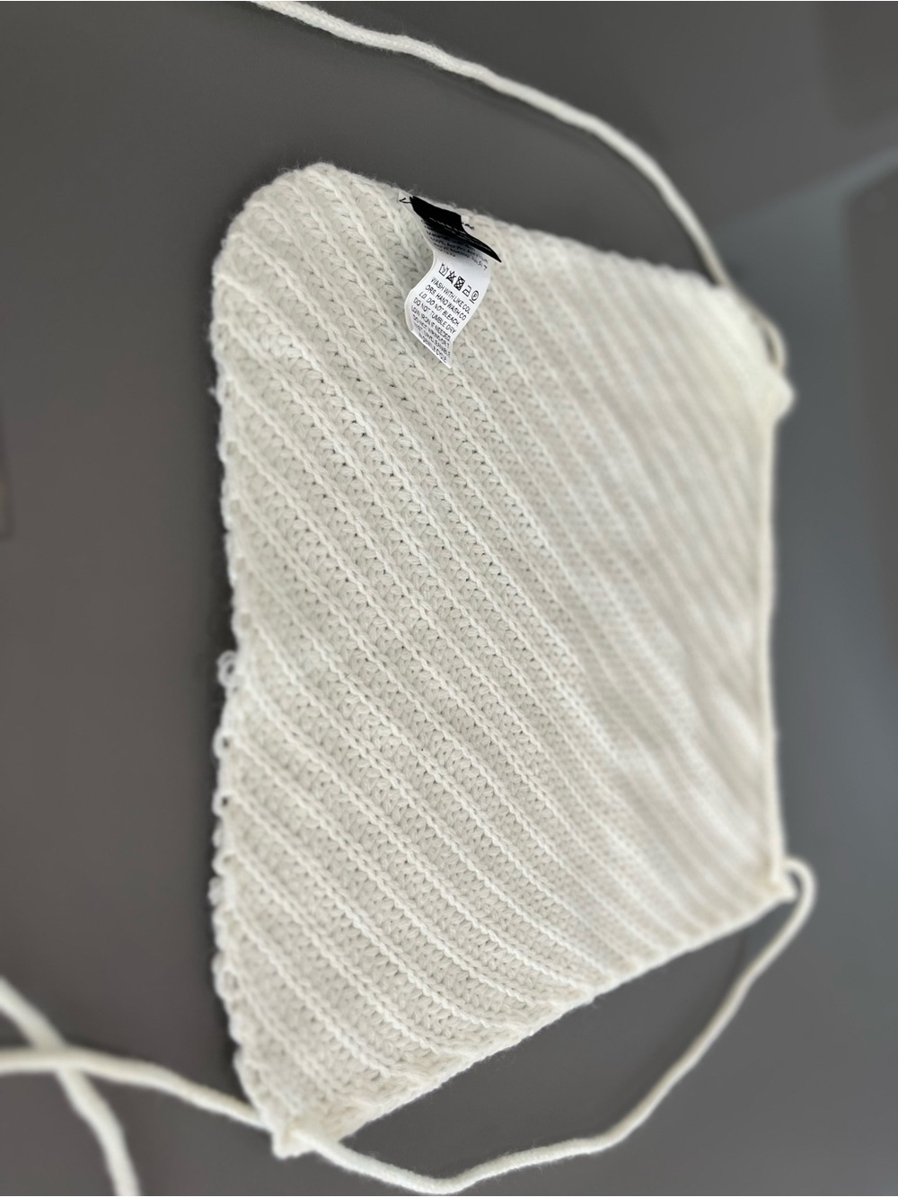 White Knit backless top